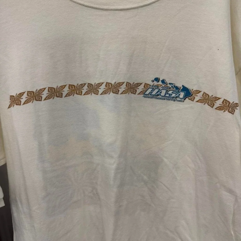 Crazy Shirts Vintage 1999-2000 HASA Surf Series Single Stitch Tee Cream XL